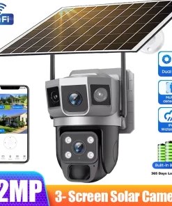 Cámara Solar WiFi 12MP 10X Zoom CCTV