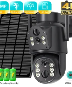 Cámara Solar WiFi 4K HD para Exteriores