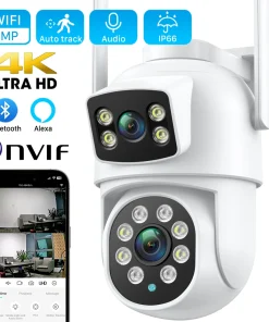 Cámara Vigilancia Exterior 8MP 4K PTZ Wi-Fi