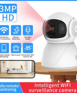 Cámara WiFi inalámbrica FHD PTZ IP CCTV