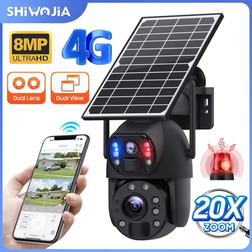 Cámara solar SHIWOJIA 4K