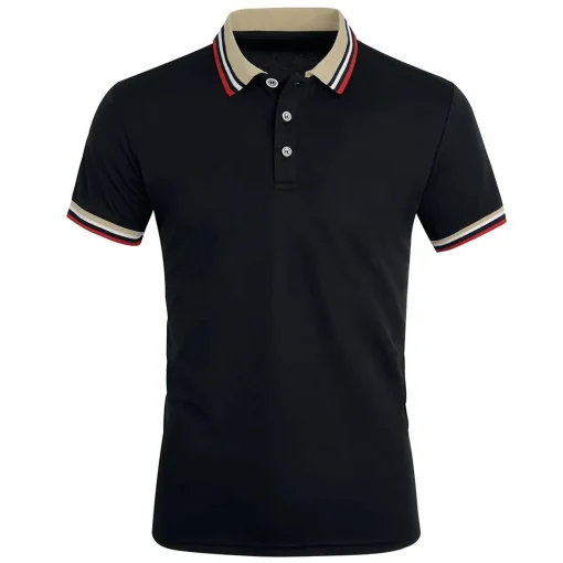 Camisa Polo Algodón Hombres Verano Oficina