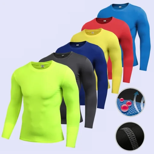 Camisa ajustada deportiva para correr de manga larga