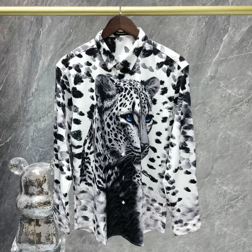 Camisa de leopardo estampada de alta calidad