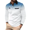 Camisa polo deporte manga larga solapa hombre