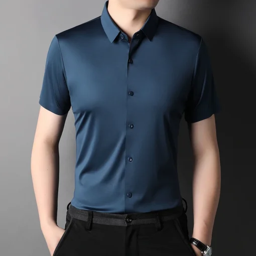 Camisas elásticas de lujo para hombre