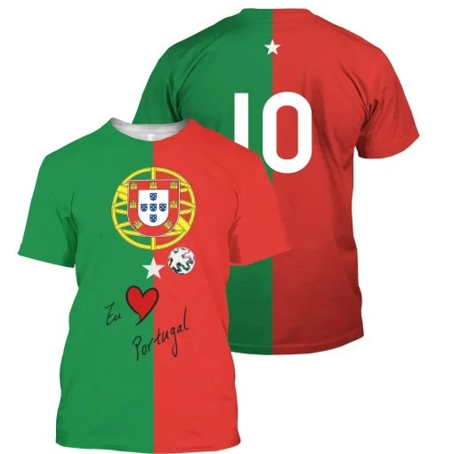 Camiseta Portugal fútbol bandera 3D