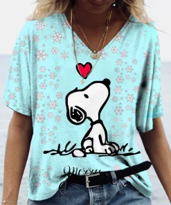 Camiseta Snoopy de verano para mujer MINISO