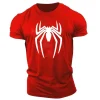 Camiseta ancha y cómoda hombre Adulto Cuello Redondo Estampado Araña Deportes Outdoors Ocio Moda Cuatro Estaciones