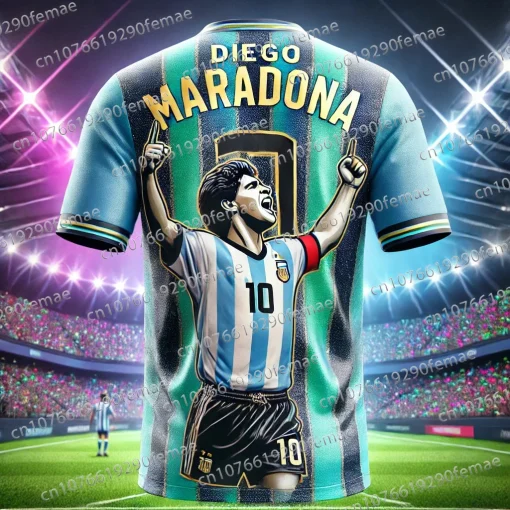 Camiseta conmemorativa de futbol Maradona 2025