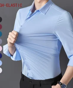 Camiseta corta de seda helada con manga corta para hombre