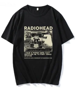 Camiseta de Radiohead Hombres Clásica Vintage