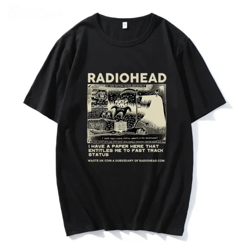 Camiseta de Radiohead Hombres Clásica Vintage