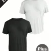 Camiseta de hombre blanca+negra Plus