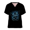 Camiseta de uniforme de enfermera con cuello en V de Disney Stitch