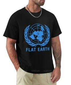 Camiseta divertida de verano para hombres de Tierra Plana