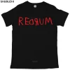 Camiseta estampada de Halloween para hombre REDRUM MURDER