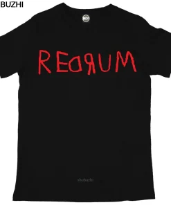 Camiseta estampada de Halloween para hombre REDRUM MURDER