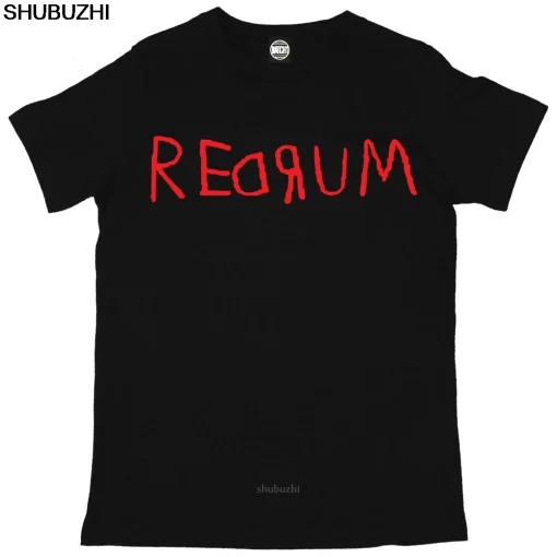 Camiseta estampada de Halloween para hombre REDRUM MURDER