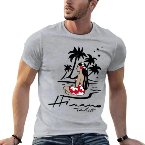 Camiseta grande con estampado de Hinano Tahití