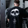 Camiseta holgada de algodón para hombre de New Gym Fitness