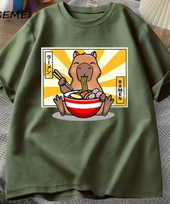 Camisetas de algodón capibara