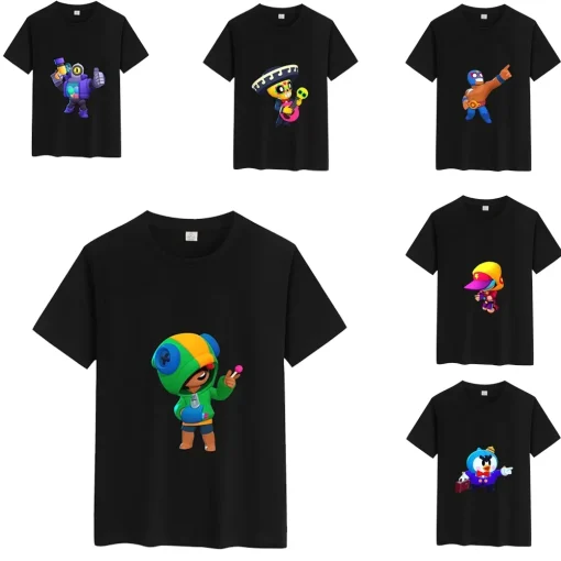 Camisetas de algodón de manga corta de verano para niños y niñas