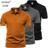 Camisetas de polo bordadas para hombre transpirables