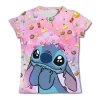 Camisetas de verano Disney Stitch para niñas de 3-4 años