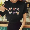 Camisetas elegantes de hadas mariposa Winx casuales con estampado para mujer