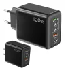 Cargador 5 PD 120W, USB carga rápida, PD QC3.0