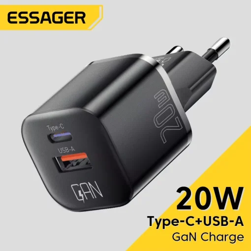 Cargador Essager 20W GaN USB tipo C