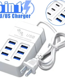 Cargador USB 6 en 1, 35W PD