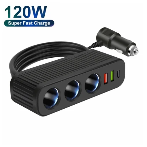 Cargador coche 12V24 V, PD, QC, USB