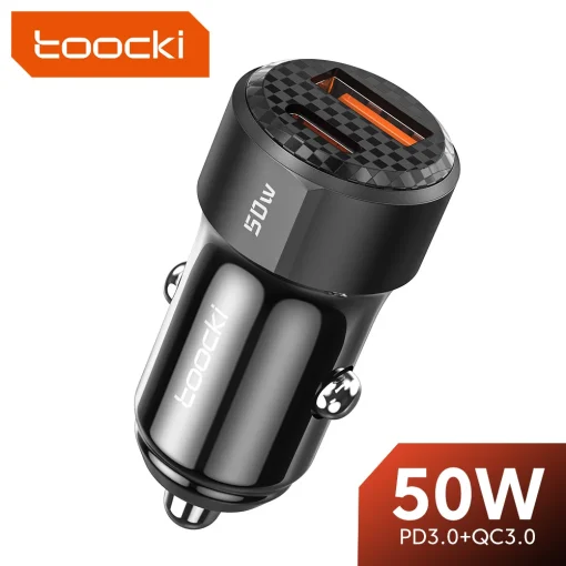 Cargador de Coche QC PD 3.0 Toocki 50W