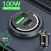 Cargador de coche 100W mini rápido QC3.0