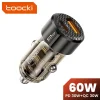 Cargador de coche Toocki 60W Transparente