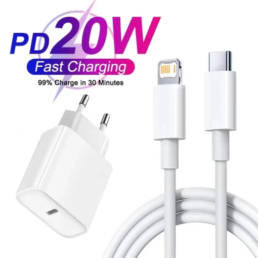 Cargador rápido PD 20W para iPhone