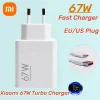 Cargador rápido de 67W tipo EUEE. UU. de Xiaomi