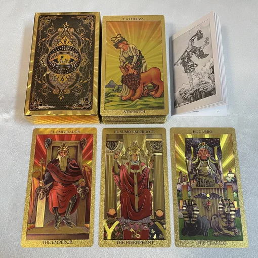 Cartas del Tarot Españolas Lámina de Oro