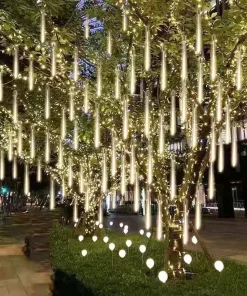 Cascada Luces Lluvia Meteorito Navideñas