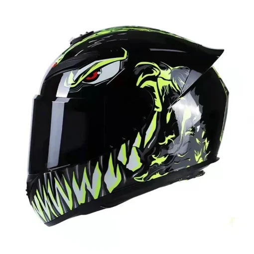 Casco de moto unisex de doble lente de seguridad modular plegable