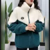 Chaqueta de mujer de felpa de cordero