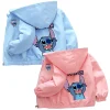 Chaqueta infantil con capucha de Lilo y Stitch, para niñas