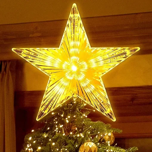 Cima para árbol de estrella navideña LED