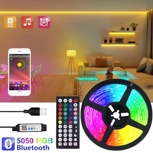 Cinta de luz LED Bluetooth USB RGB 5050