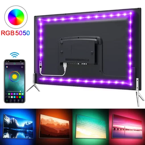 Cinta de luz LED RGB 5050 de 50 m + aplicación Bluetooth