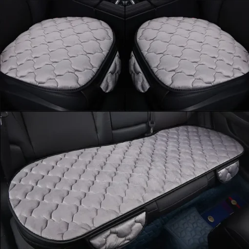 Cojín acolchado de lino para asiento de coche de invierno