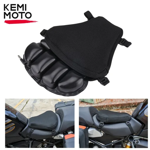 Cojín de asiento con almohadilla de aire KEMiMOTO para moto