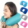 Cojín inflable de cuello portátil para viaje